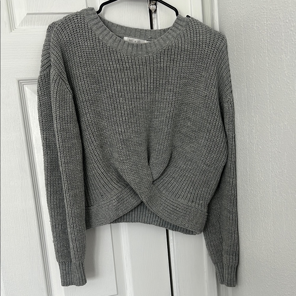 Gray Knit Women's Sweater